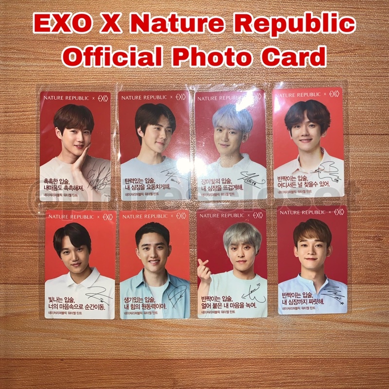 NEW Nature Republic X EXO Official PC Photo Card