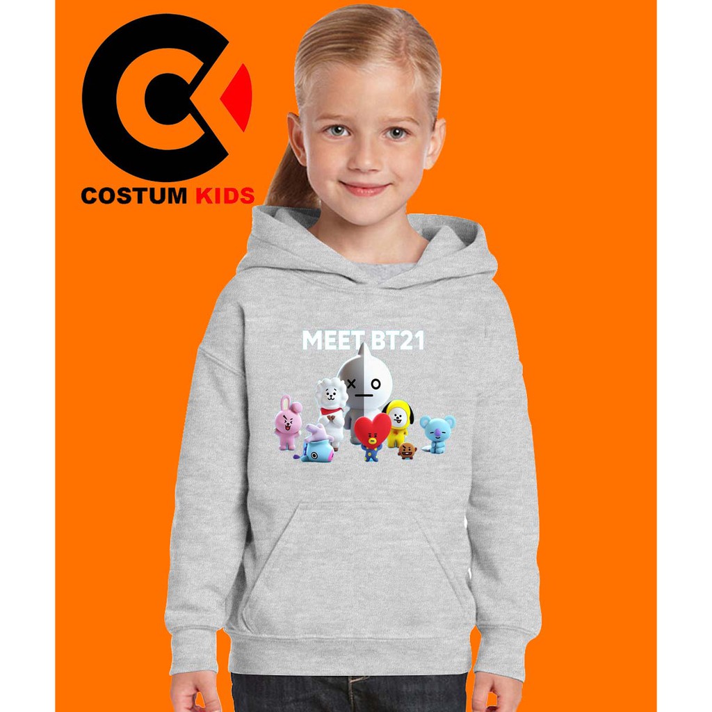 JAKET ANAK HOODIE BT21 MEET