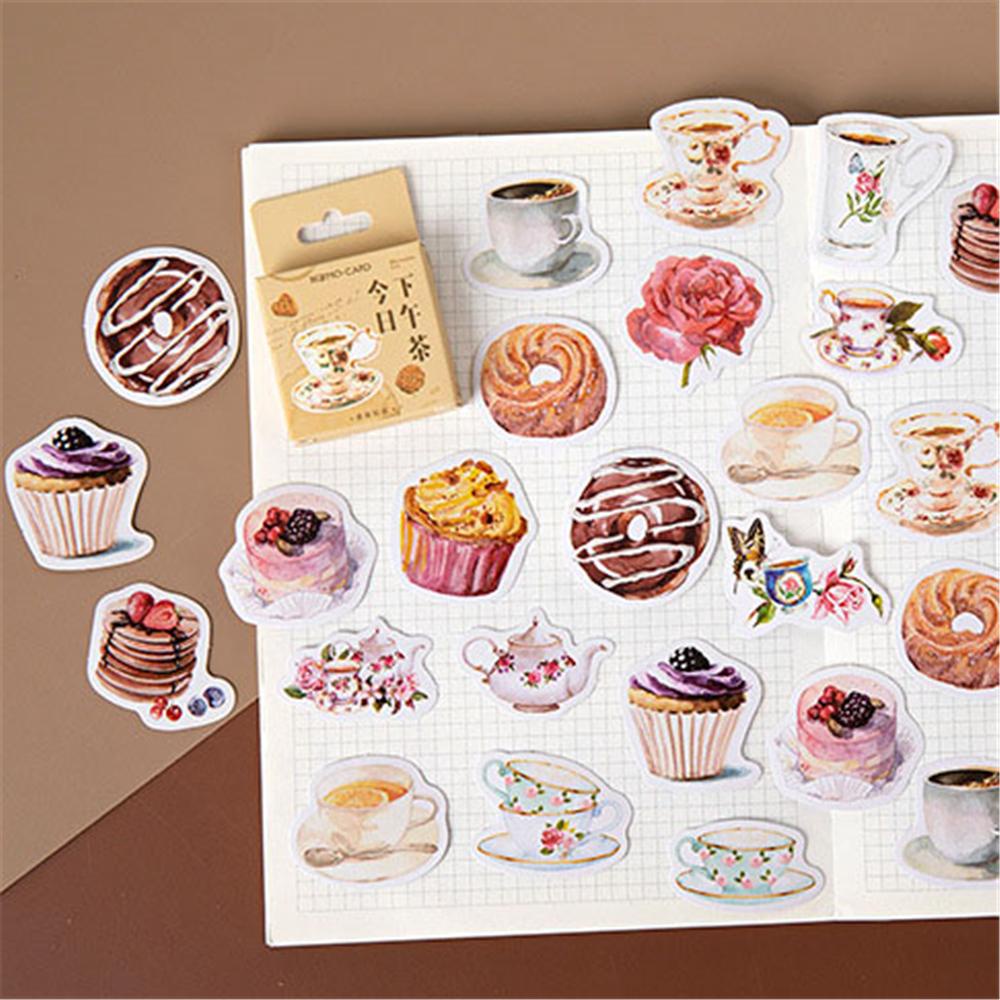 Lanfy Alat Tulis Stiker Khusus Hias Kue Kopi Kekinian Sore Teh Perlengkapan Sekolah Scrapbooking Lable