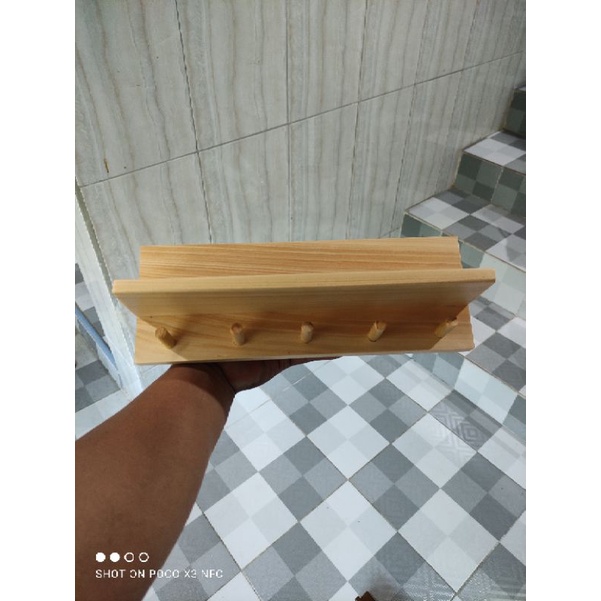 Tempat Kunci dowel kayu / Gantungan Kunci / Rak Kayu Serbaguna / Rak Kunci