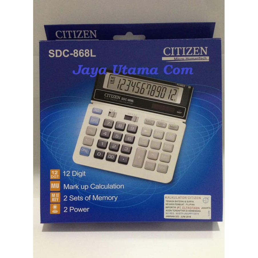 

Promo Kalkulator Citizen SDC-868L ORIGINAL Terlaris