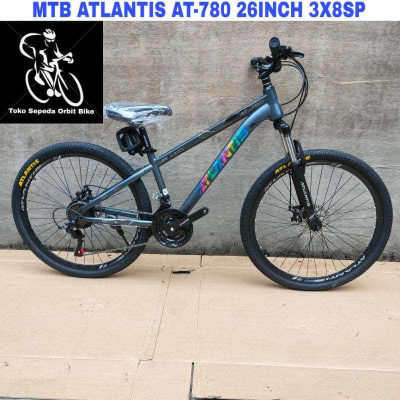 Sepeda Gunung MTB Atlantis AT-780 26Inch 3X8Sp Terbaru Hi-ten stell