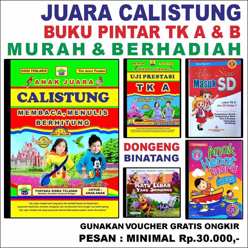 Jual BUKU CALISTUNG ANAK HEBAT JUARA TK A TK B Murah & Berhadiah. Cara ...