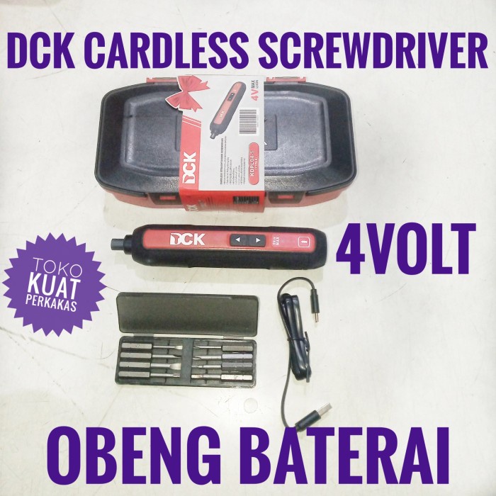 Dck cordless screwdriver obeng baterai 4volt KDPL04-5