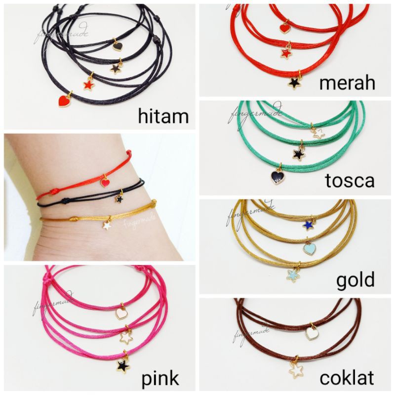 Fingermade Gelang Kaki Bintang Love