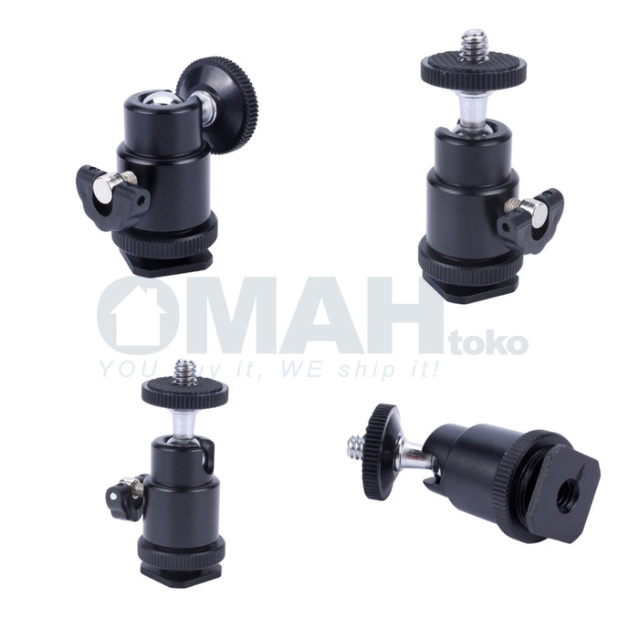 Ball Head Kamera DSLR Pocket Action Camera Hot Shoe 1/4 QM3621