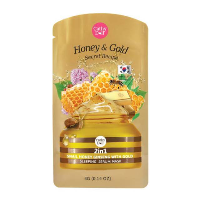 [LIMITED STOCK] Cathy Doll 2in1 Snail Honey Ginseng With Gold Sleeping Serum Mask