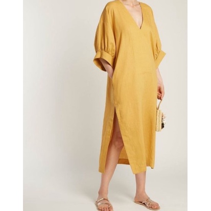 Savana Beachwear - BLESSINGS Dress baju midi dress wanita kuning belah oversize jumbo big size baju 