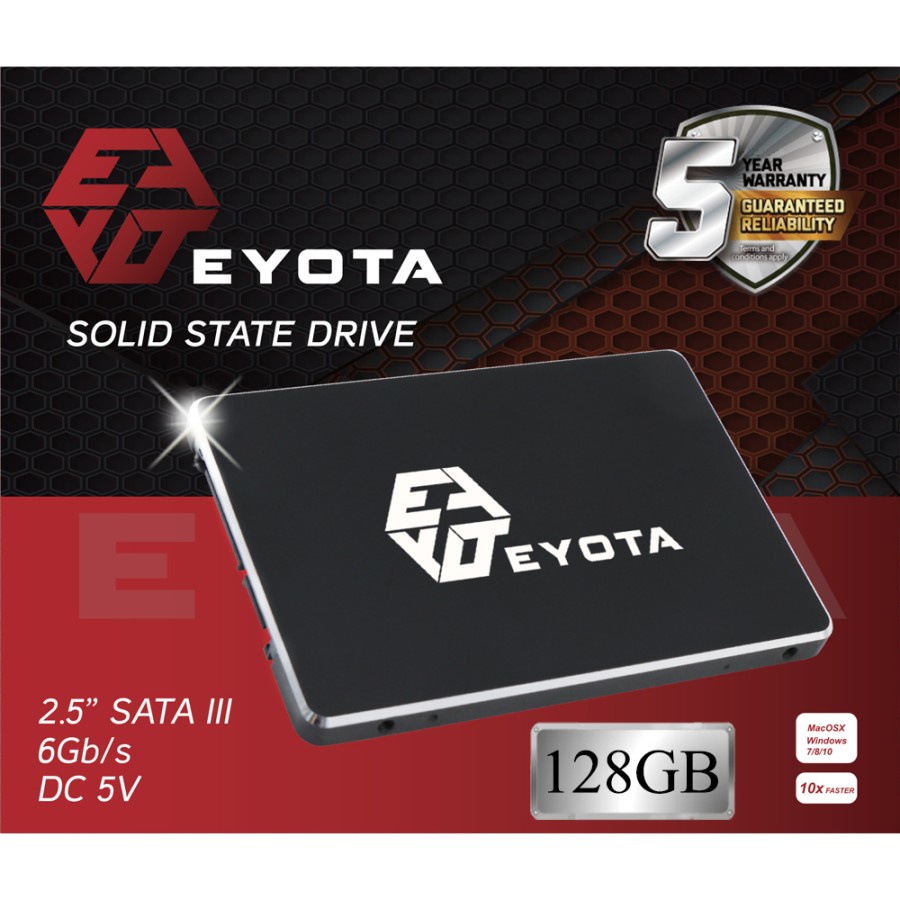 SSD Laptop/notebook Solid State Drive EYOTA 128GB 128 GB SATA III 2.5&quot; inch inci 6GB/S bukan 120 GARANSI RESMI