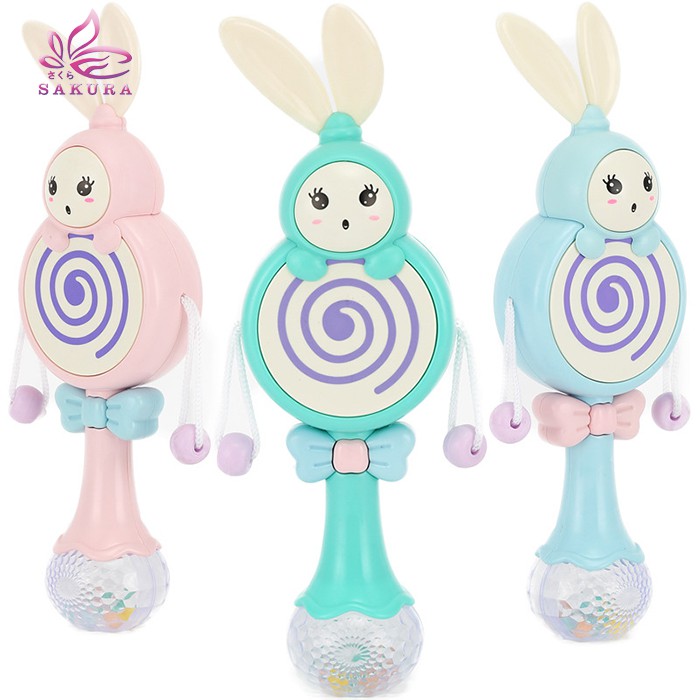 Mainan Bayi Tongkat Genggam Rattle Stick Dengan Musik dan Lampu-sosoyo