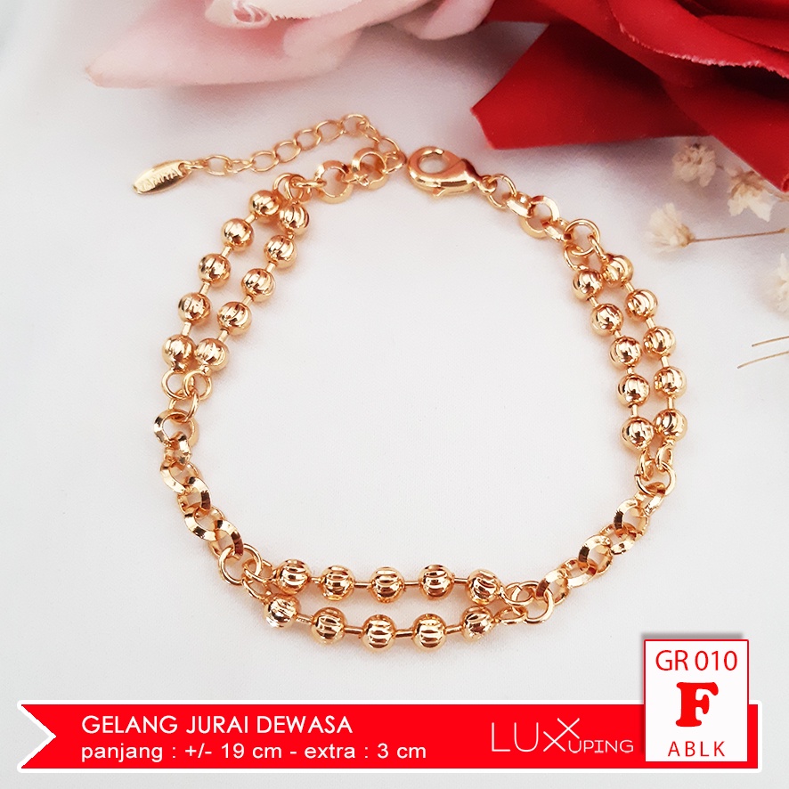 GR 010 Gelang Tangan Xuping Perhiasan Lapis Emas Kupu Gold Luxx Xuping