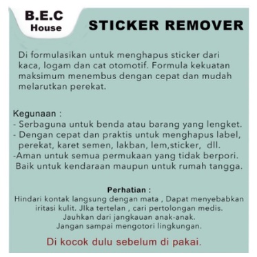 [MH] Sticker Remover Spray Penghapus Bekas Cat