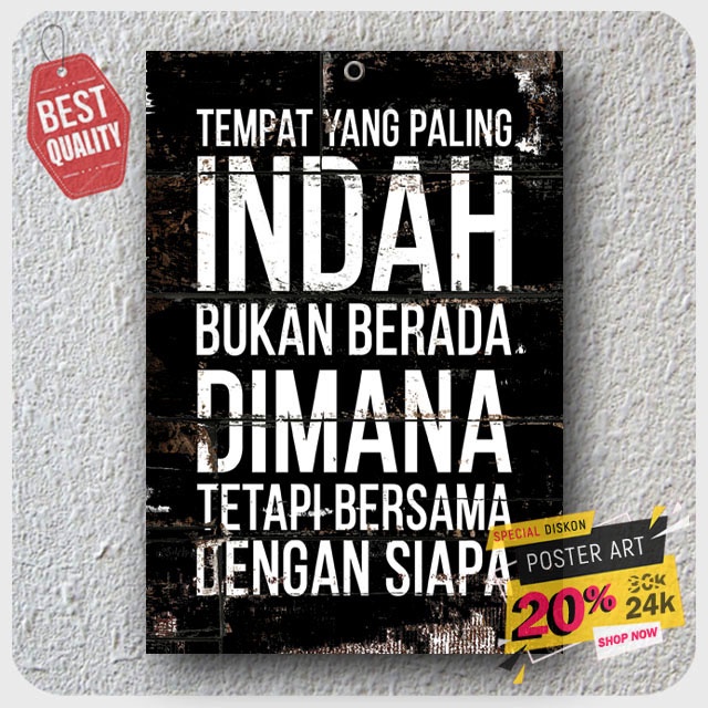 Hiasan dinding motivasi  - Pajangan Poster Motivasi - Dekorasi rumah - quotes dinding - poster quotes 203023STA