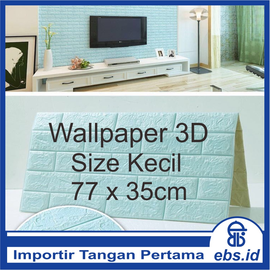 𝗘𝗕𝗦 ✅ COD PA069 (Size Kecil) Wallpaper Dinding Foam 3D Pendek Motif Batu Bata Dekorasi Sticker Murah Import