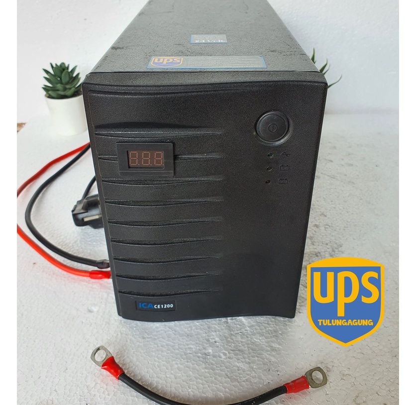 UPS ICA 600 Watt Modifikasi Timer dan Fan Sensor Suhu, AKI 2 x 12V 7A- 200A 24jam