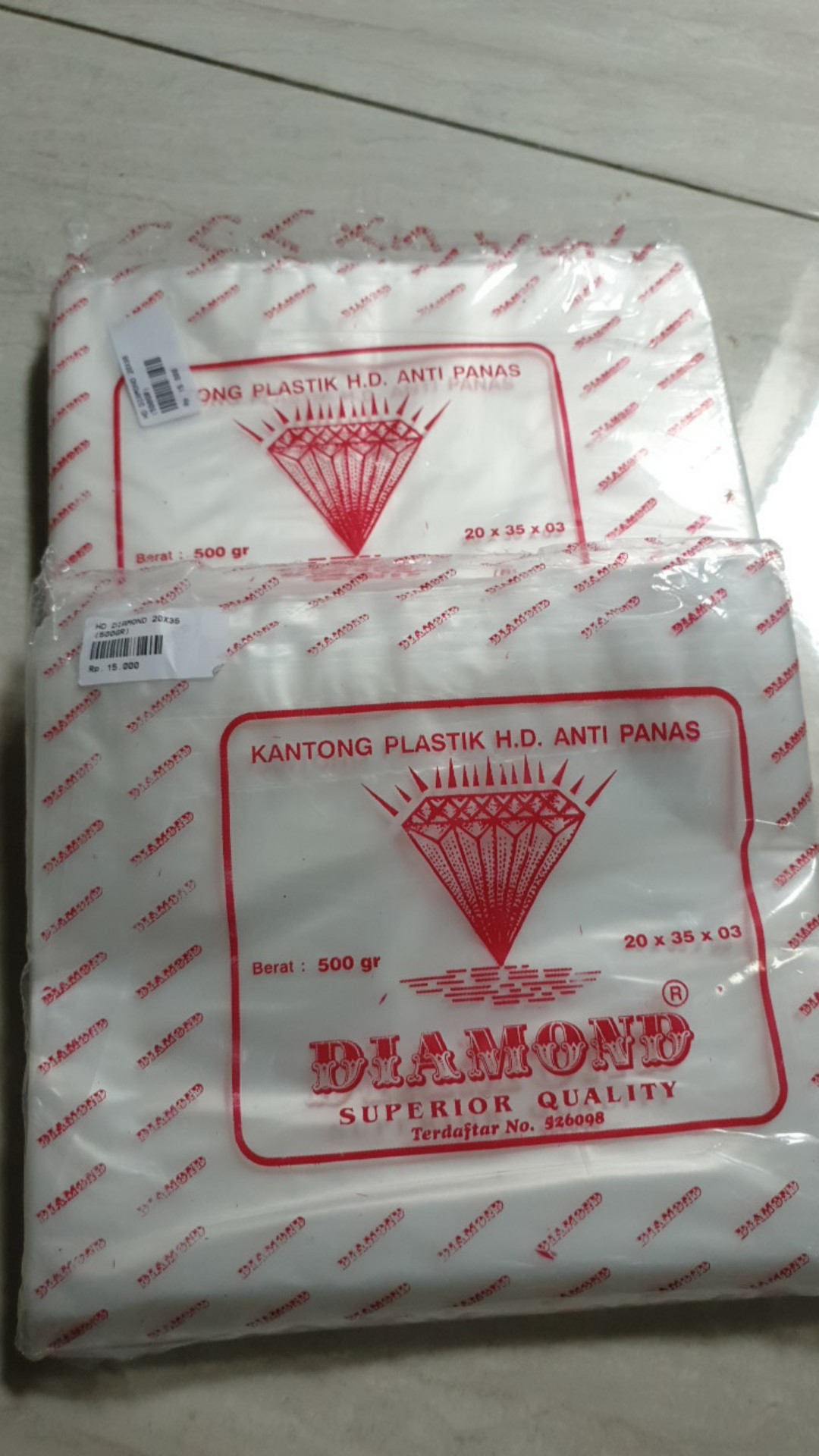 Plastik Hd Anti Panas Diamond 20 X 35