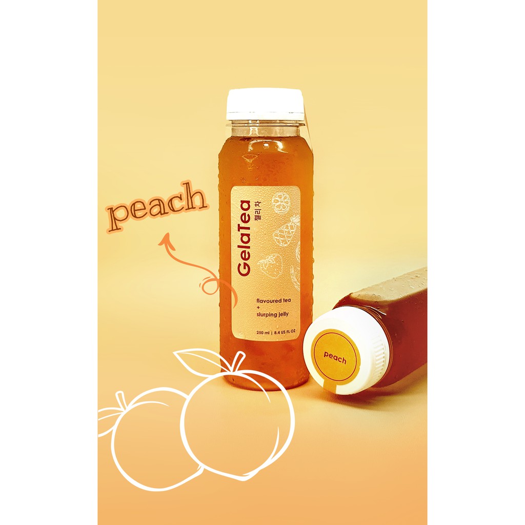 

GelaTea Peach Tea with Jelly. Teh Peach + Jelly 250 ml