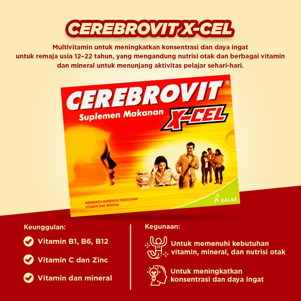 Cerebrovit Excel - Multivitamin Suplemen Makanan