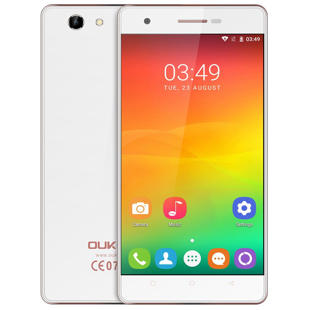 Color:White Oukitel C4 Android 6.0 5.0 inch 4G Smartphone