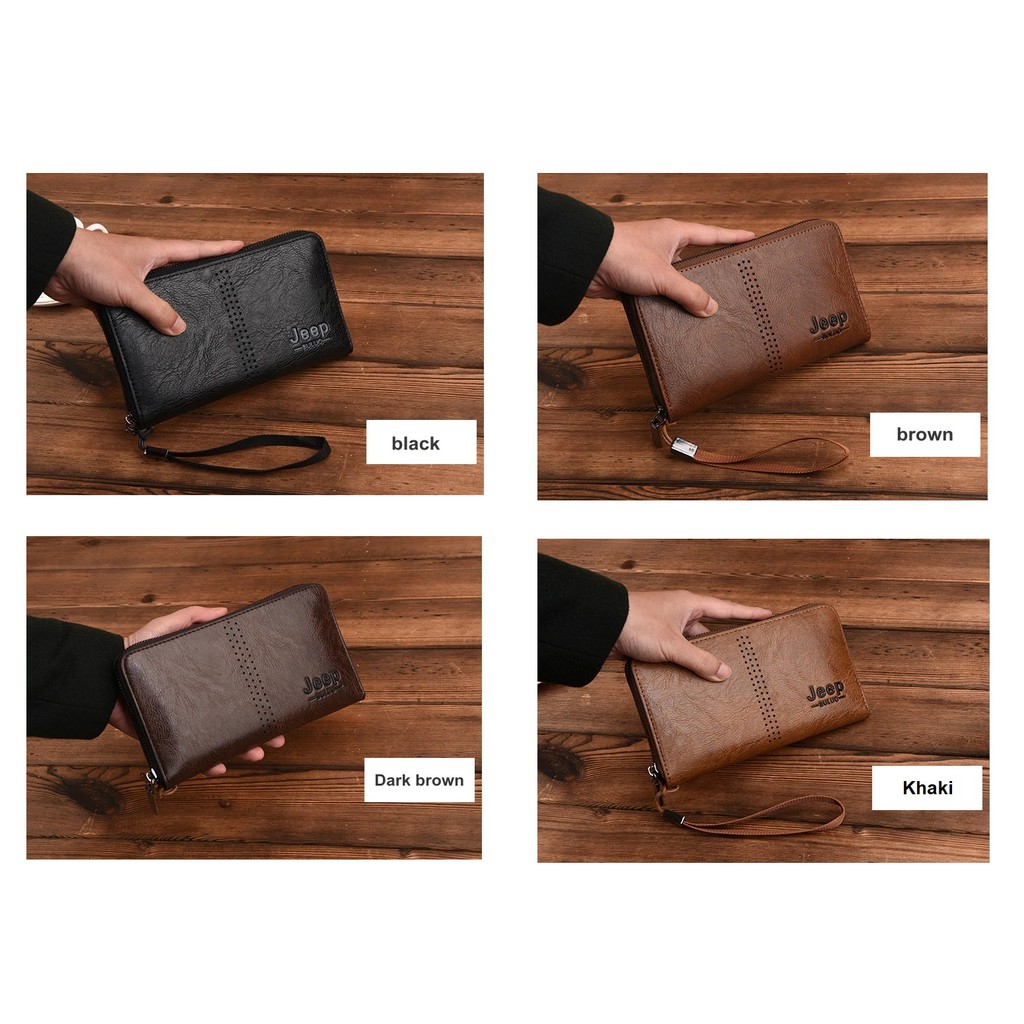 Dompet Kulit Clutch Pria Wanita Jeep Bul