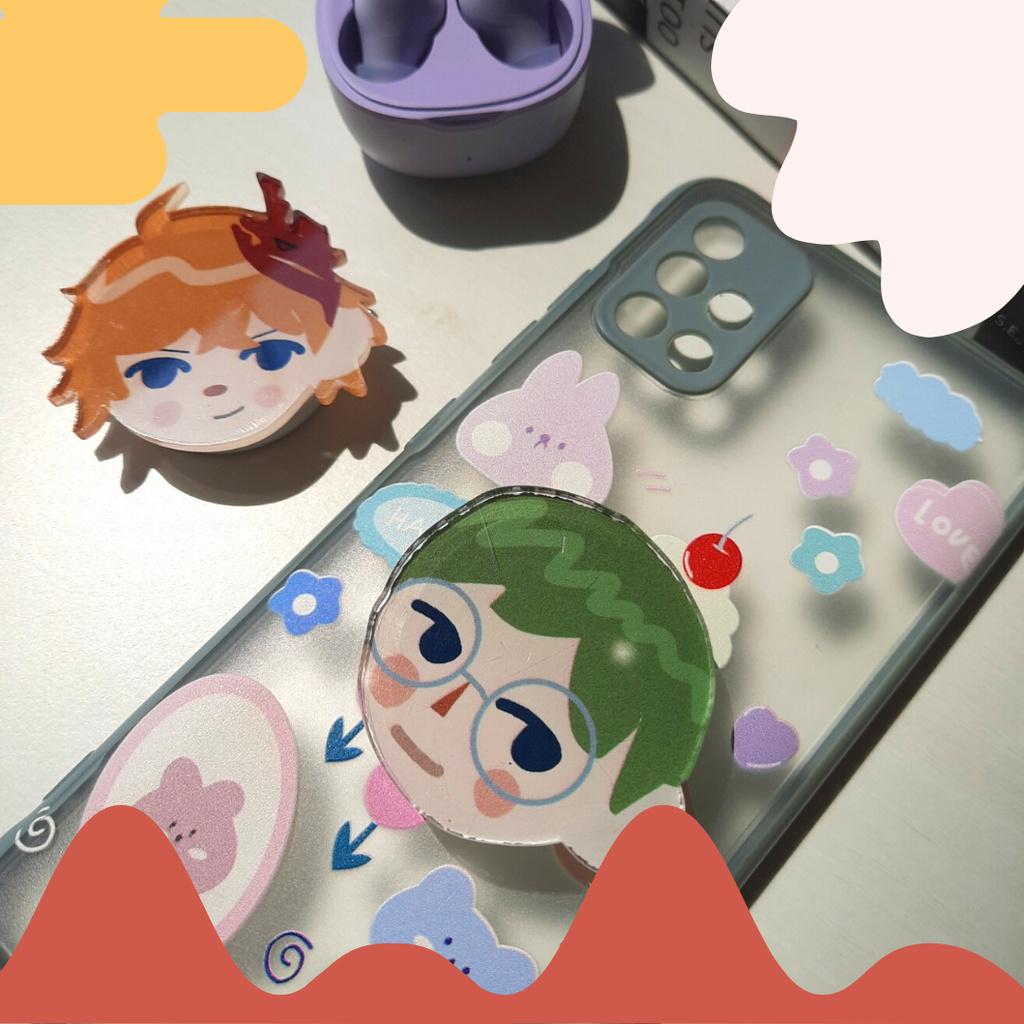 A3 fanmerch popsocket resin akrilik custom