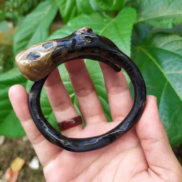 GELANG  AKAR BAHAR HITAM BONGGOL SUPER