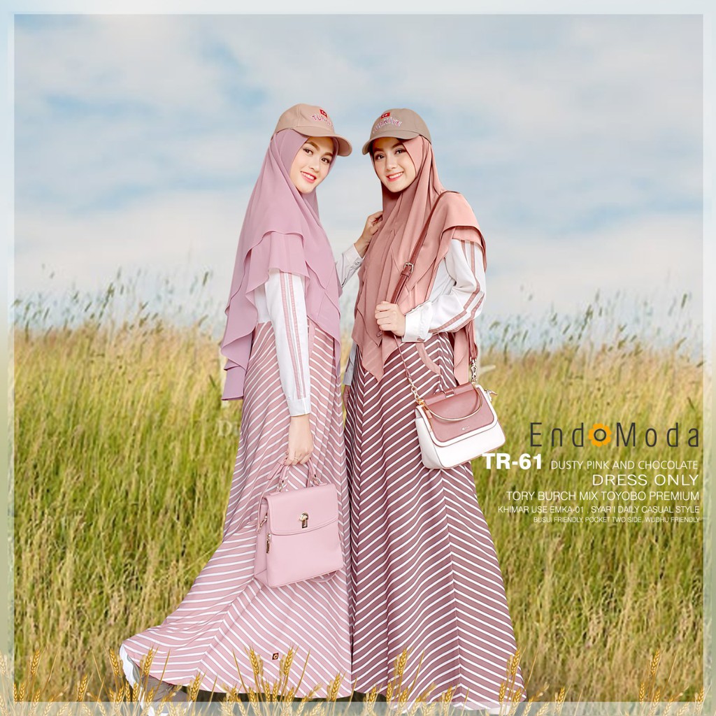  GAMIS  TR 61 ENDOMODA GAMIS  MOTIF SIMPLE  Shopee  Indonesia