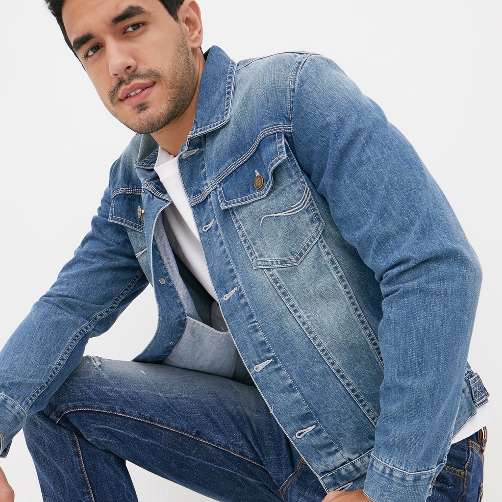 Emba Used Jeans - Jaket Denim Pria Regular