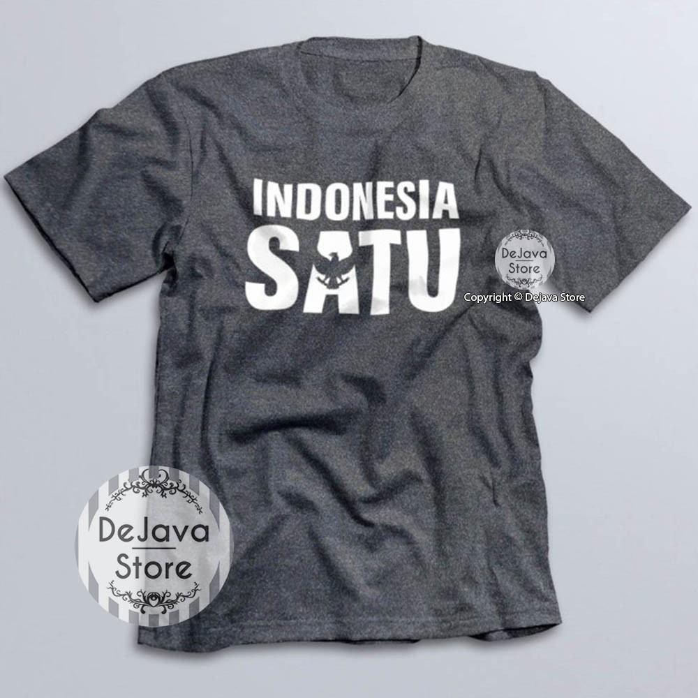 Kaos Distro Indonesia Satu Garuda Baju Kemerdekaan Agustus Cotton Combed 30s Unisex Premium | 1626-6