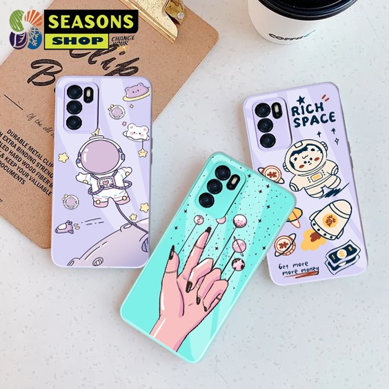 [ MK4 ] Macaron Kaca Protect Camera For Type Oppo A16  A15 Reno 5F A5s Reno 5 A54 Reno 6 4G | Case |