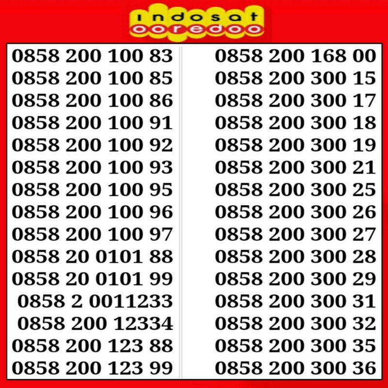 Nomor Cantik im3 indosat ooredoo
