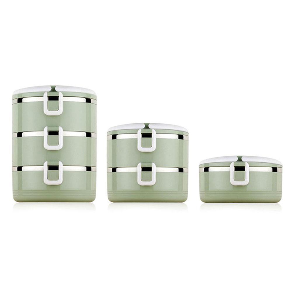 Pastel Stainless Steel Lunch Box (Single Layer) Hola Makanan Portabel Makan Siang Kotak Wadah Makan