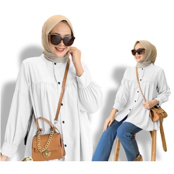 BEFAST - ZRX OOTD Wanita Blouse AILIN / MIFTA BLOUSE KEMEJA / Blouse Wanita / Atasan Perempuan / Blouse Lengan Panjang / Blouse Kekiniaan Remaja Wanita / Blouse Polos Casual / Terabru 2022 / Blouse Termurah / Terlaris