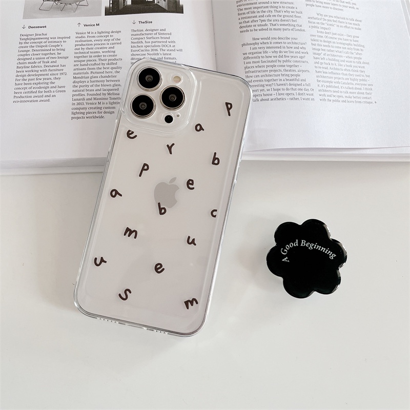 Soft Case Transparan Motif Tulisan Untuk Iphone 11 12 13PROMAX X XS XR XSMAX 6 7 8 plus