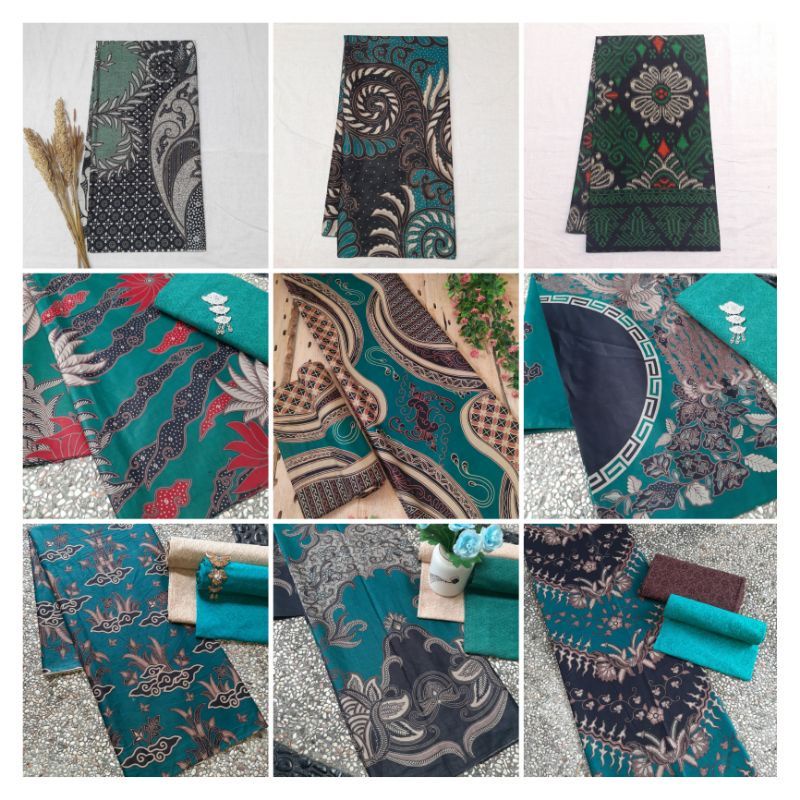 Jual KAIN BATIK WARNA HIJAU IJO BATIK PRINT TOSCA SERAGAM BRIDESMAID
