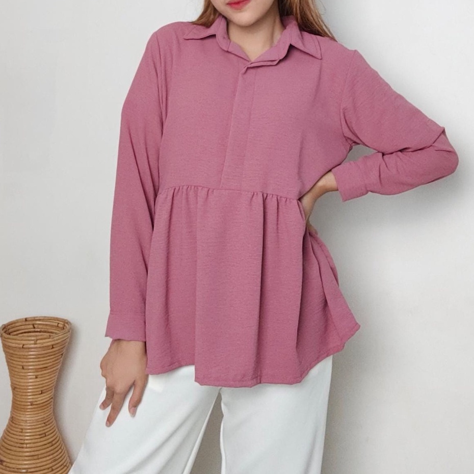 CALLISTA BLOUSE/BLOUSE WANITA/BAHAN CRINKLE/BLOUSE