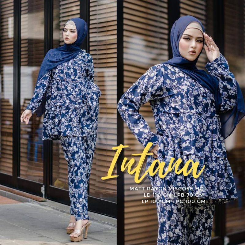 Mav_boutique Pajamas Setelan One Set Piyama Jumbo Panjang Viscose Rayon Intana