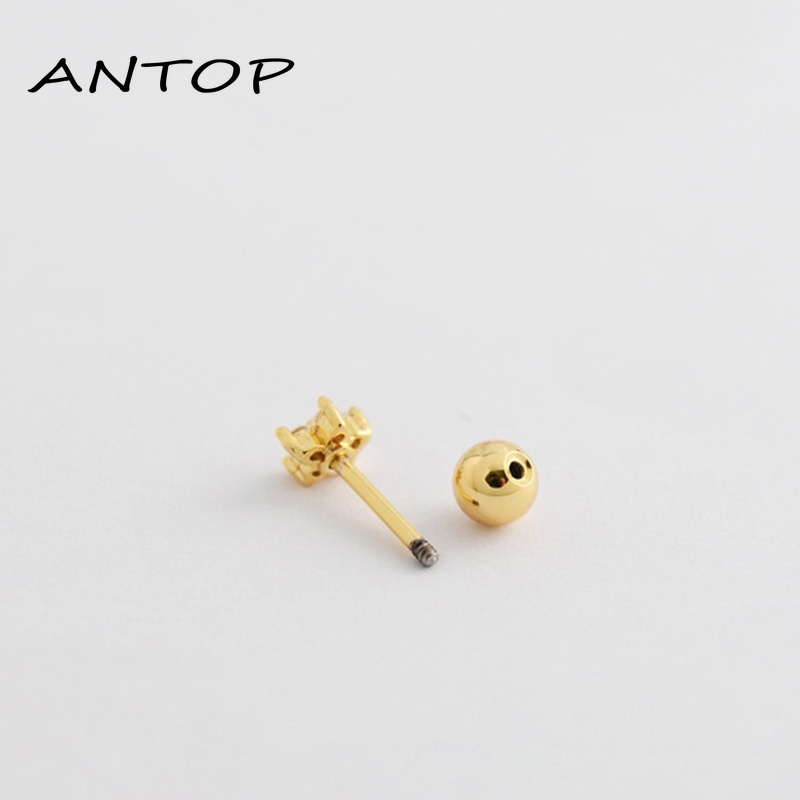 Fashion Sederhana Indah Bunga Bentuk Zirkon Tidak Ada Alergi Ear Studs Wanita Perhiasan Hadiah ANTOP