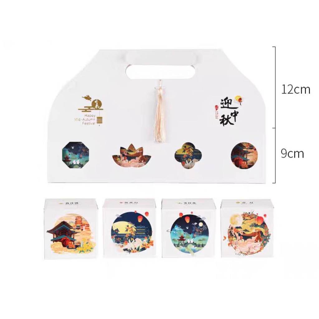 box mooncake / kotak kue bulan isi 4 limited BOX kue bulan