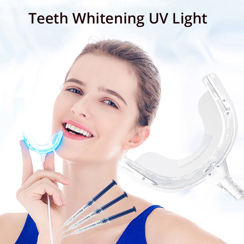 Teeth Whitening Alat pemutih gigi perawatan kesehatan mulut personal. Set alat pemutih gigi profesional memutihkan gigi kuning perokok