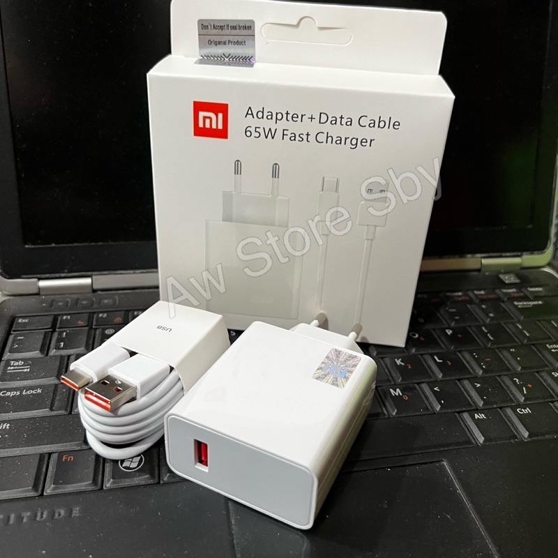 Power Charger Xiaomi 65W Usb Type C Turbo Charge 65Watt Xiaomi mi 10/ mi 11/ Poco F3/ X3 Pro/ M4 Pro