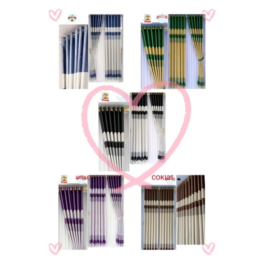 Gorden Blackout smokring pelangi gorden jendela pintu