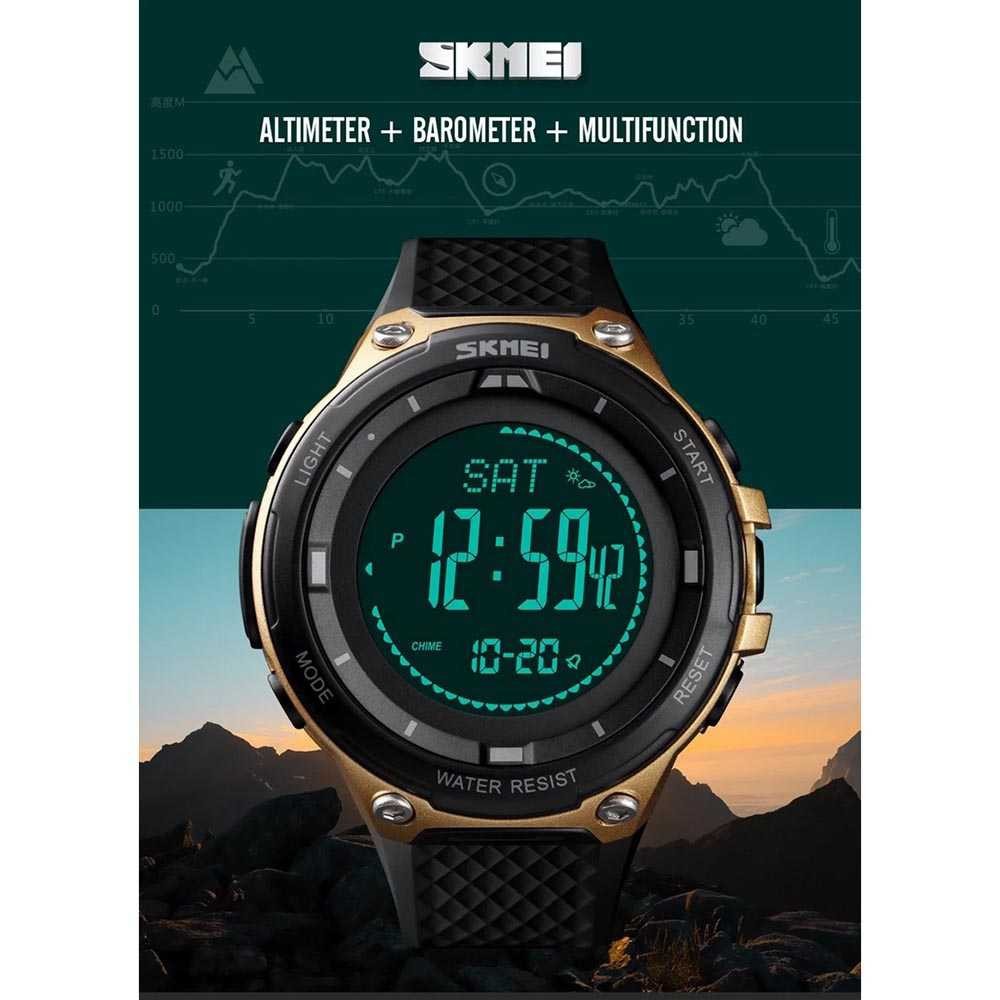 Jam Tangan Digital Thermometer Compass Pedometer Calorie ORIGINAL Murah Terbaru SKMEI 1443