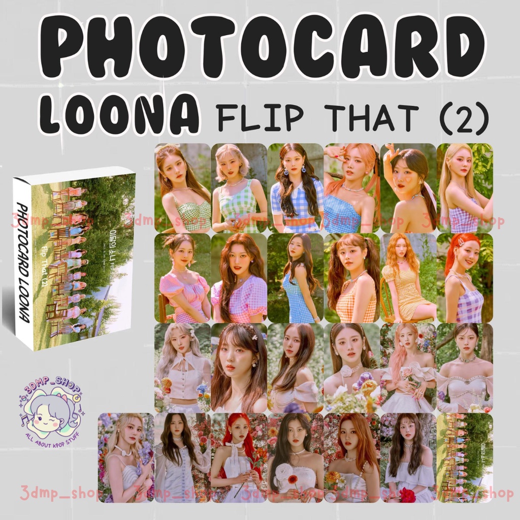 [25 lembar] photocard pc photo lomo card lomocard loona flip that