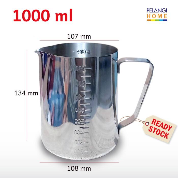 Gelas Gelas Pitcher Gelas Ukur Stainless Steel -1000Ml-