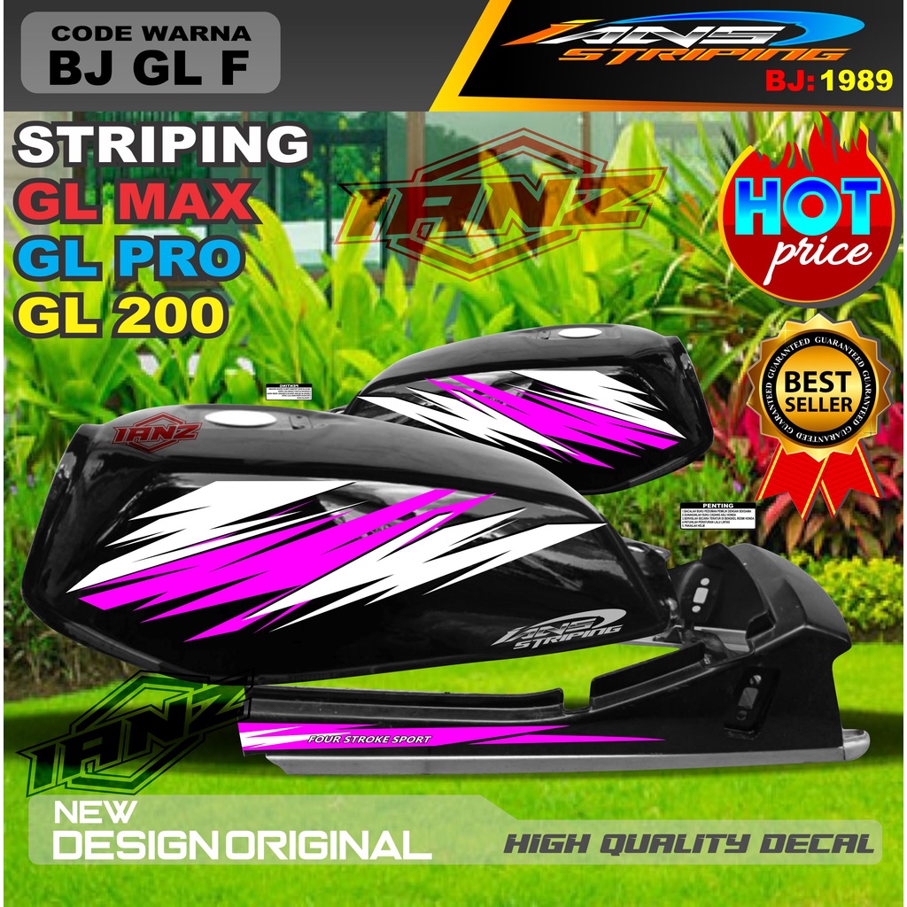 STRIPING GL MAX / VARIASI STIKER GL PRO GL 100 / STIKER STRIPING MOTOR GL TERBARU / STIKER MOTOR