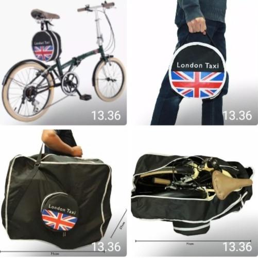 Tas Sepeda Lipat Folding Bike Travel Bag Carry Cover London Taxi