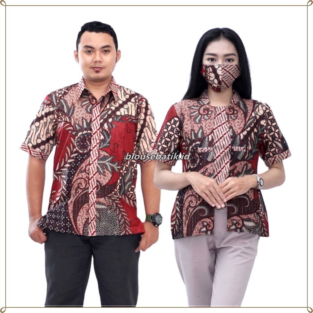 BLOUSE BATIK / Atasan Batik Wanita Model Kekinian S-5L READY JUMBO SIZE