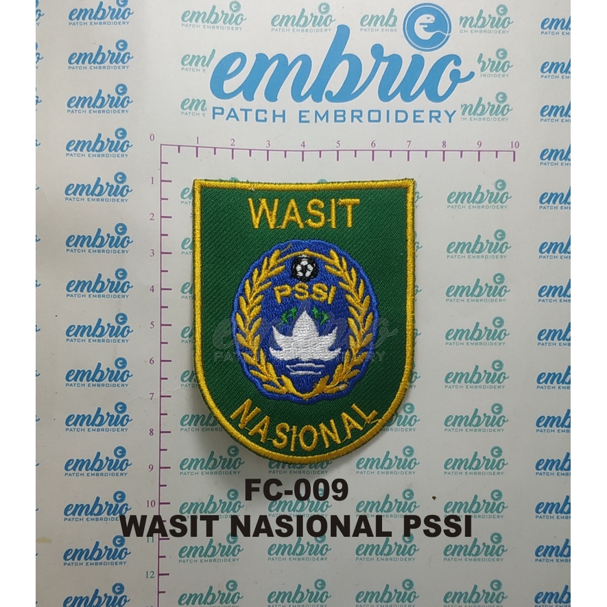 Bordir Jogja FC-009 Patches Wasit Nasional PSSI Football Emblem Bordir Logo Wasit Nasional PSSI 6x8 