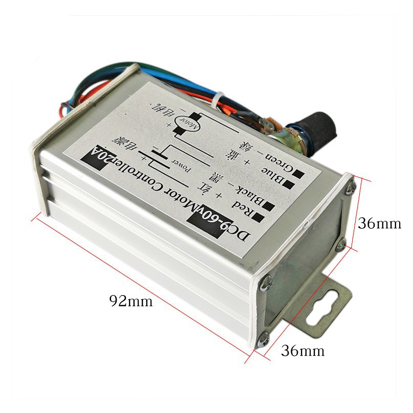Dimmer 20A width motor speed control 12V 24V 60V